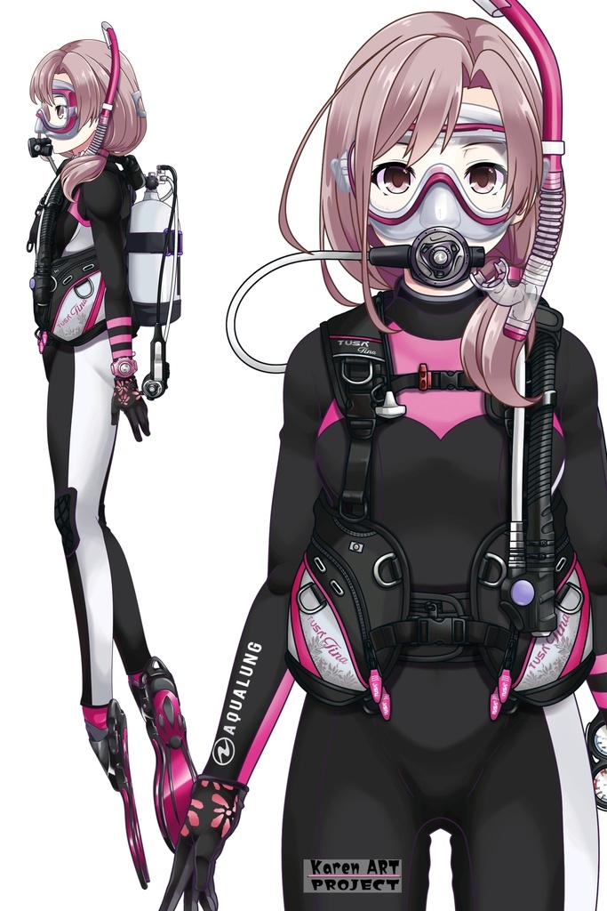 カレンちゃんとスキューバーダイビング(TUSA器材編 Part6) Karen enjoying scuba diving -TUSA Equipment Part6