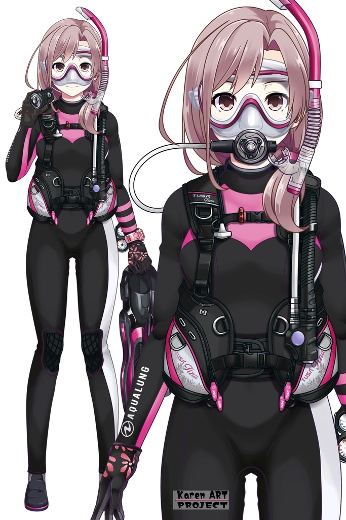 カレンちゃんとスキューバーダイビング(TUSA器材編 Part6) Karen enjoying scuba diving -TUSA Equipment Part6