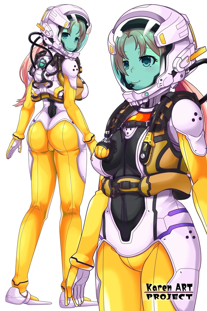 亜美ちゃんとスキューバーダイビング(近未来型装備編)斜め前アングル Ami enjoying scuba diving(Near-future equipment version Edition)Diagonal front angle