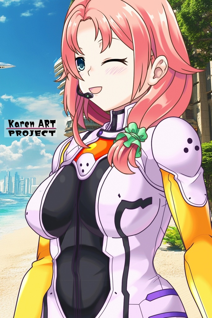 亜美ちゃんとスキューバーダイビング(近未来型装備編)斜め前アングル Ami enjoying scuba diving(Near-future equipment version Edition)Diagonal front angle