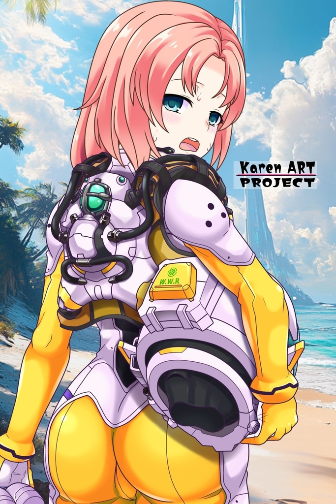 亜美ちゃんとスキューバーダイビング(近未来型装備編)背面アングル Ami enjoying scuba diving(Near-future equipment version Edition)Back Angle