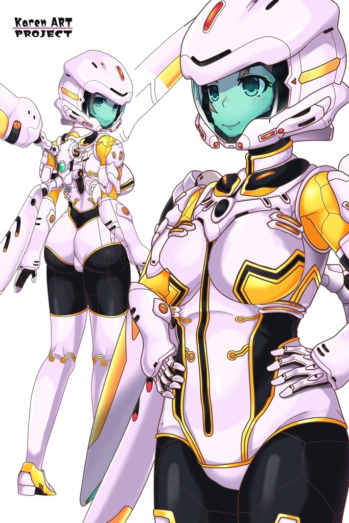 亜美ちゃん&フライトスーツ (飛行装備編)蝶型スーツ 斜め前アングル Ami And Flight Suit -Flight Equipment-Butterfly suit Diagonal front angle