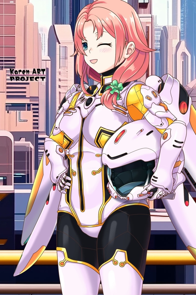 亜美ちゃん&フライトスーツ (飛行装備編)蝶型スーツ 斜め前アングル Ami And Flight Suit -Flight Equipment-Butterfly suit Diagonal front angle