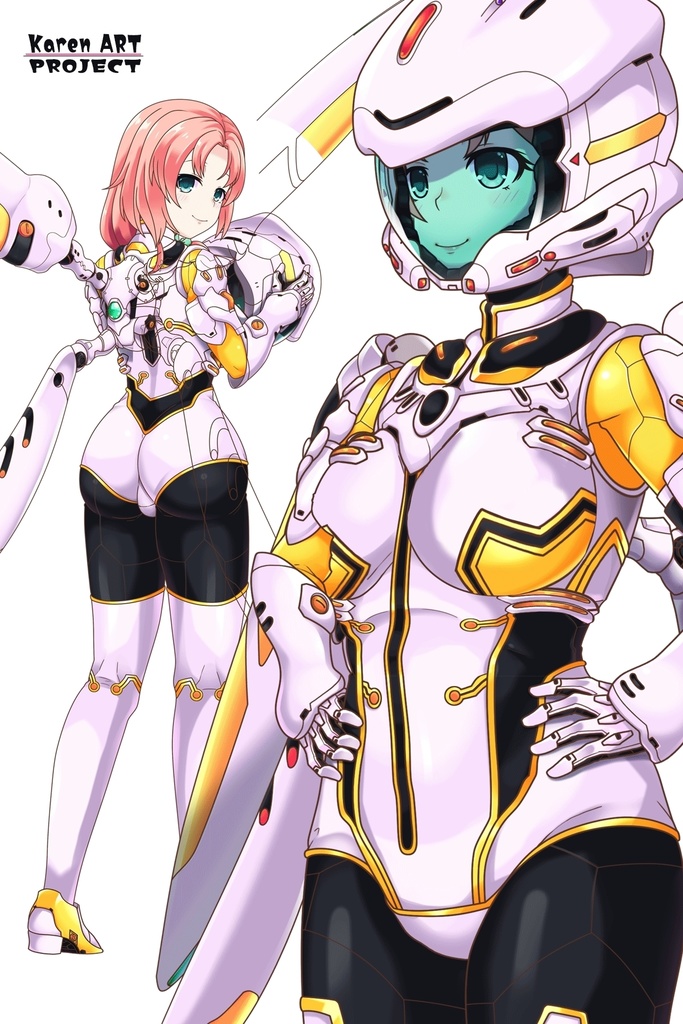 亜美ちゃん&フライトスーツ (飛行装備編)蝶型スーツ 斜め前アングル Ami And Flight Suit -Flight Equipment-Butterfly suit Diagonal front angle