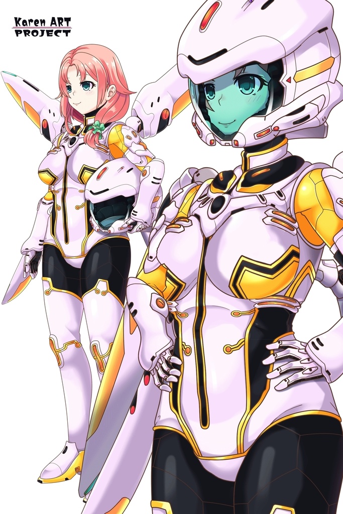 亜美ちゃん&フライトスーツ (飛行装備編)蝶型スーツ 斜め前アングル Ami And Flight Suit -Flight Equipment-Butterfly suit Diagonal front angle