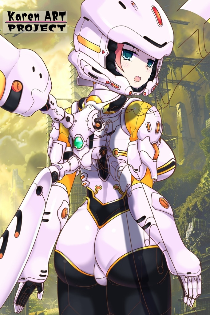 亜美ちゃん&フライトスーツ (飛行装備編)蝶型スーツ 背面アングル Ami And Flight Suit -Flight Equipment-Butterfly suit Back Angle