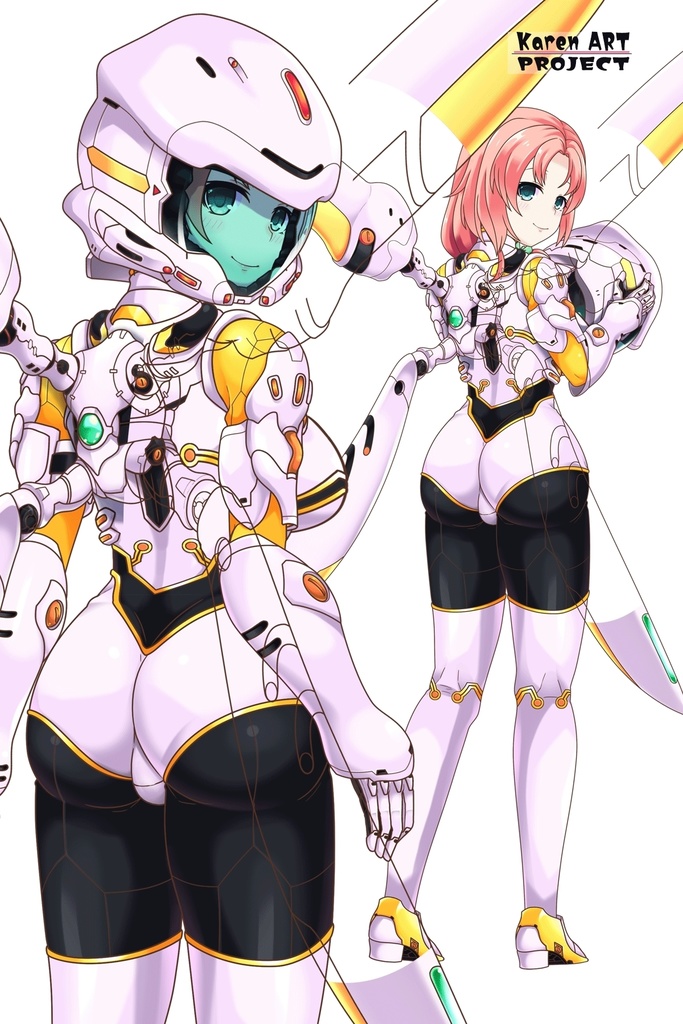 亜美ちゃん&フライトスーツ (飛行装備編)蝶型スーツ 背面アングル Ami And Flight Suit -Flight Equipment-Butterfly suit Back Angle