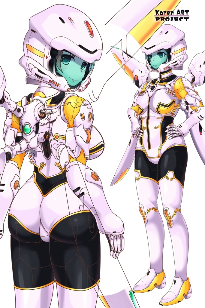 亜美ちゃん&フライトスーツ (飛行装備編)蝶型スーツ 背面アングル Ami And Flight Suit -Flight Equipment-Butterfly suit Back Angle