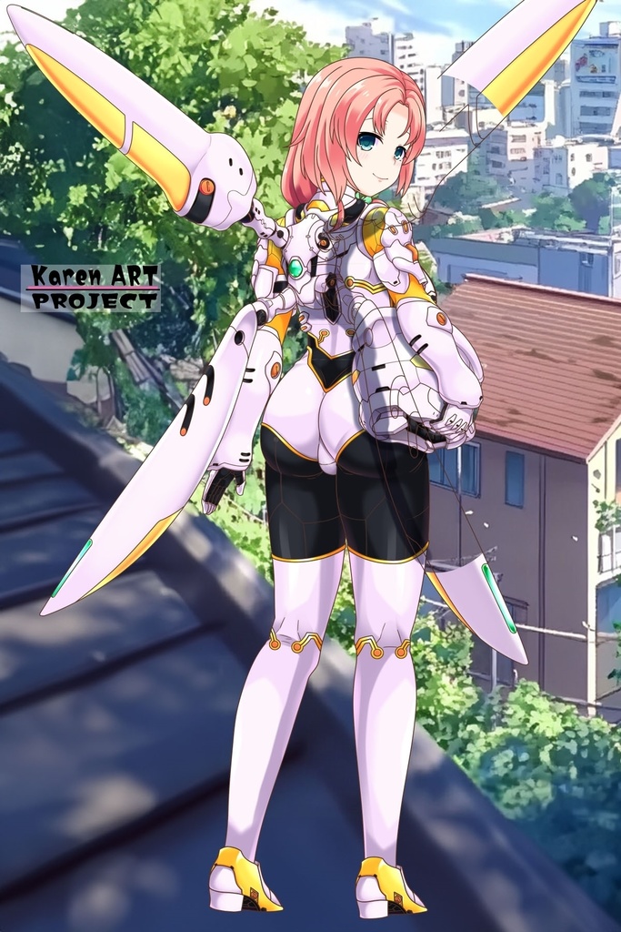 亜美ちゃん&フライトスーツ (飛行装備編)蝶型スーツ 背面アングル Ami And Flight Suit -Flight Equipment-Butterfly suit Back Angle