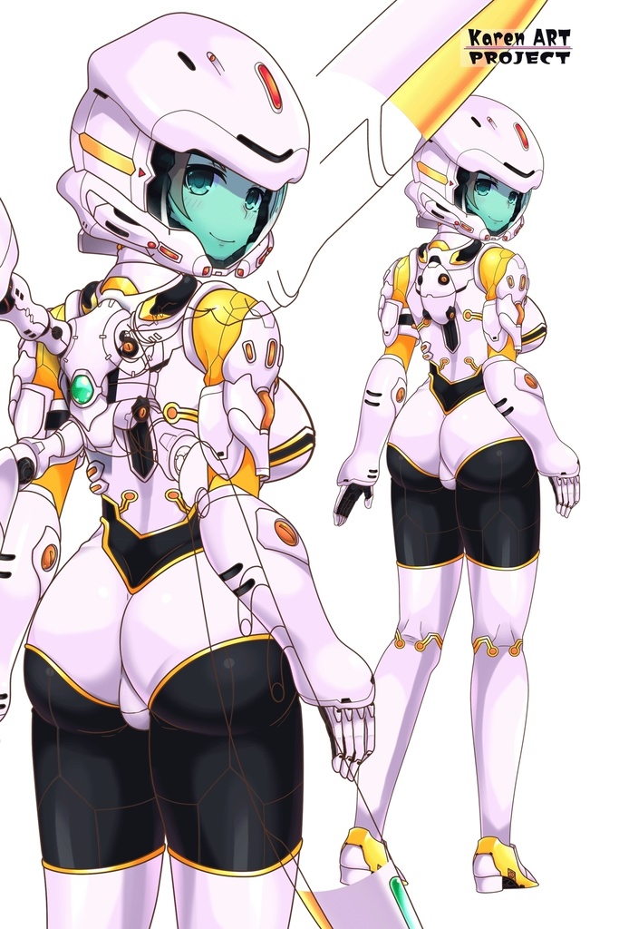 亜美ちゃん&フライトスーツ (飛行装備編)蝶型スーツ 背面アングル Ami And Flight Suit -Flight Equipment-Butterfly suit Back Angle