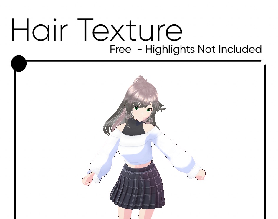 [Free] Hair Texture: Color Gradient Violet to Black - 【無料】髪の質感：紫から黒へのカラーグラデーション