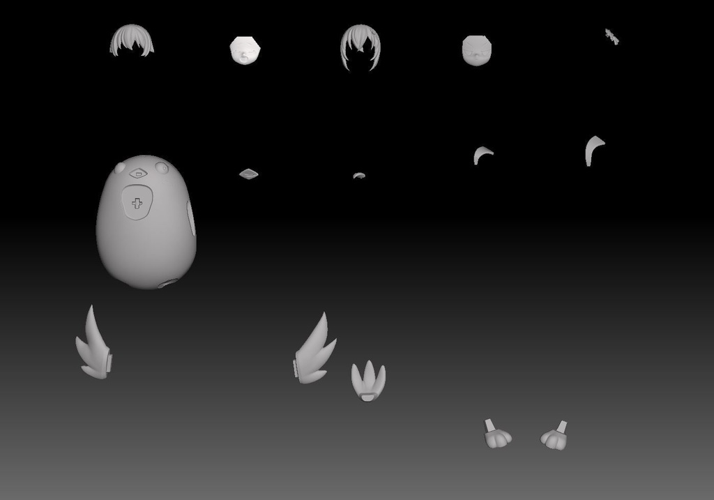 ブルーアーカイブ - ペロロ着ぐるみ(アズサ·ヒフミ) STL file for 3D printing