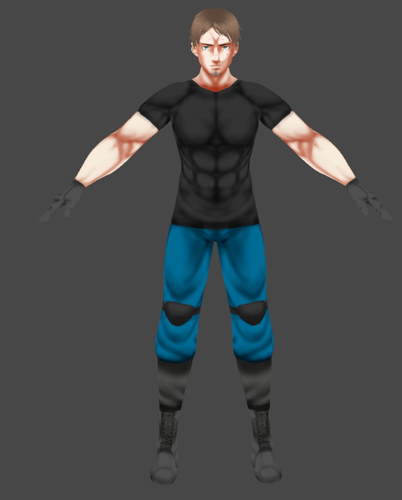 PMC風VRoidアバター「David」セット 筋肉差分付き .VRM&.vroid