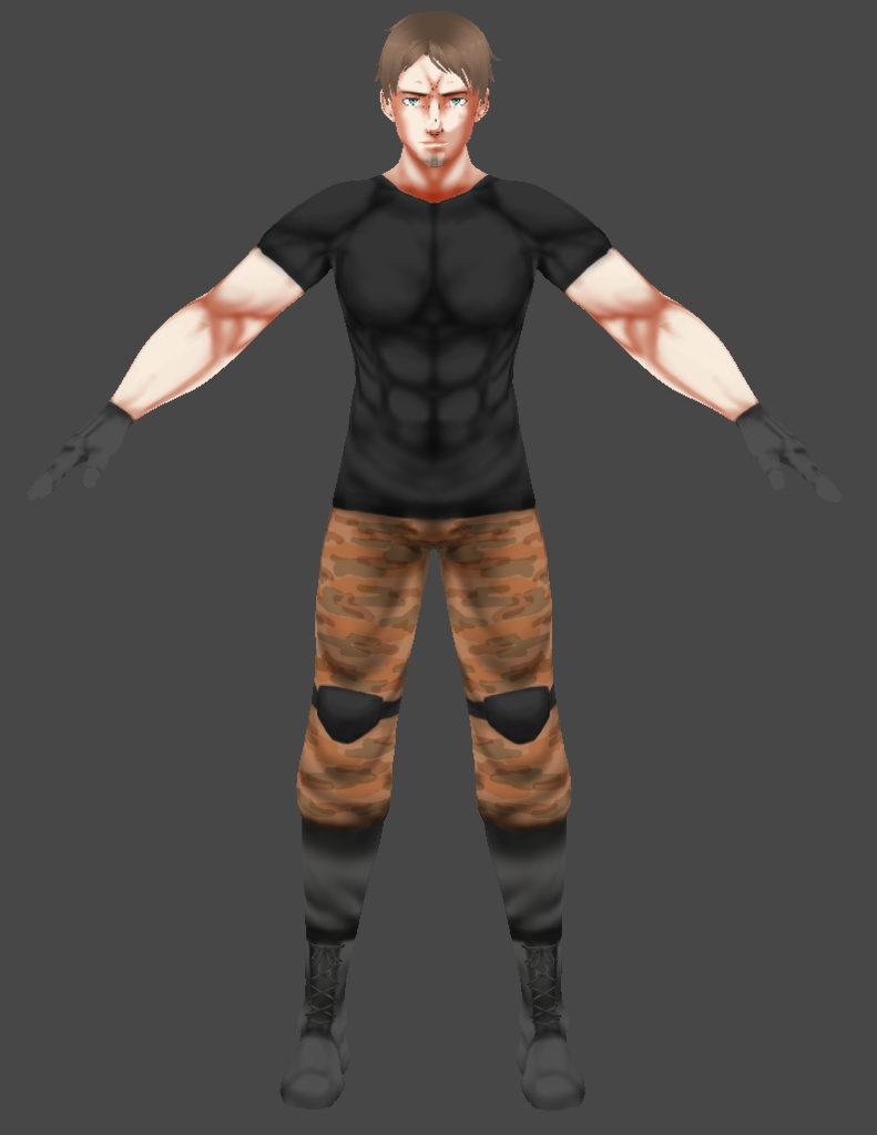 PMC風VRoidアバター「David」セット 筋肉差分付き .VRM&.vroid