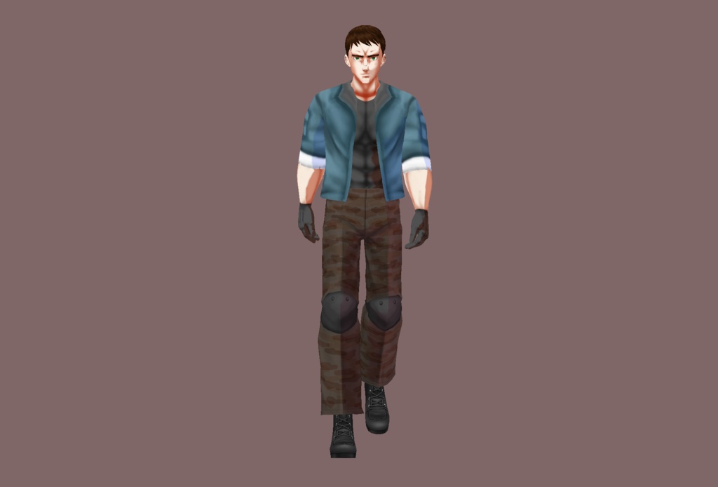 傭兵風VRoidアバター「Max」セット 色差分付き .VRM&.vroid