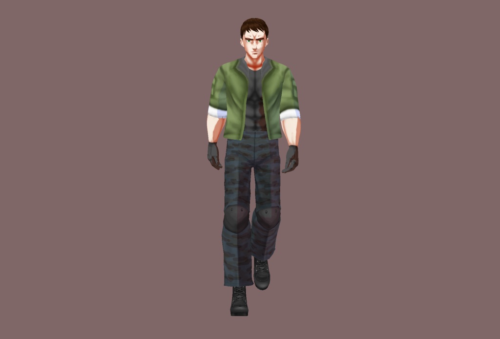 傭兵風VRoidアバター「Max」セット 色差分付き .VRM&.vroid