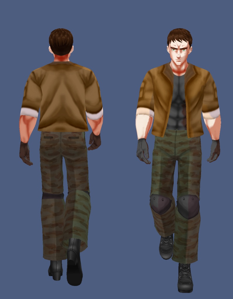 傭兵風VRoidアバター「Max」セット 色差分付き .VRM&.vroid