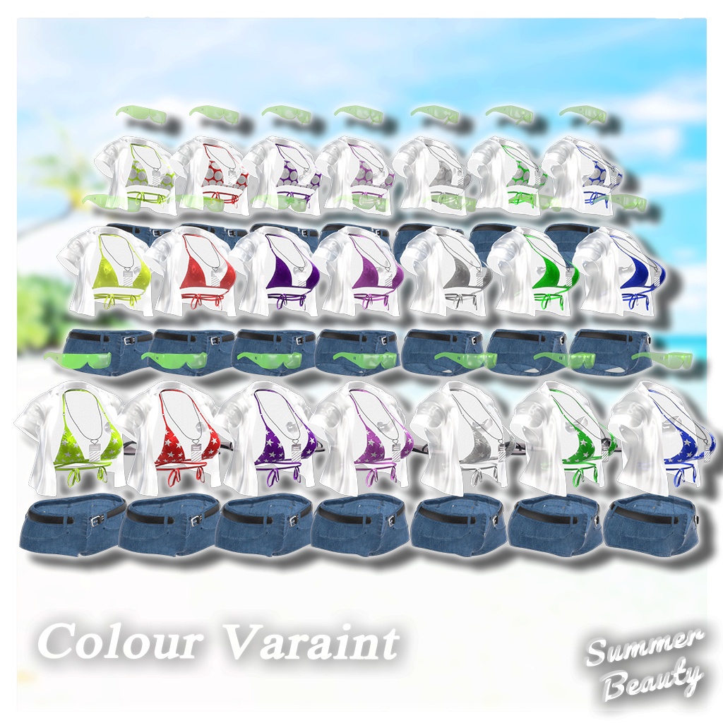 【Sales】9アバター対応 𝐒𝐮𝐦𝐦𝐞𝐫 𝐁𝐞𝐚𝐮𝐭𝐲: 𝐒𝐞𝐚𝐬𝐢𝐝𝐞 𝐖𝐡𝐢𝐬𝐩𝐞𝐫 🌊🍃 【ギミック】