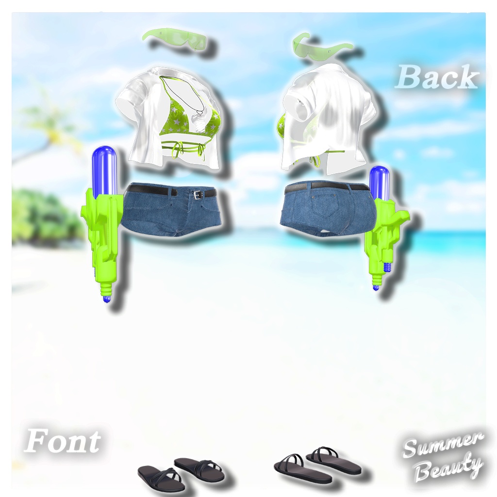 【Sales】9アバター対応 𝐒𝐮𝐦𝐦𝐞𝐫 𝐁𝐞𝐚𝐮𝐭𝐲: 𝐒𝐞𝐚𝐬𝐢𝐝𝐞 𝐖𝐡𝐢𝐬𝐩𝐞𝐫 🌊🍃 【ギミック】