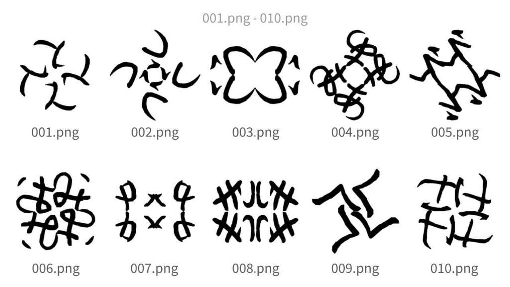 抽象曲線パターン素材集vol.1 Abstract Curve Pattern Assets