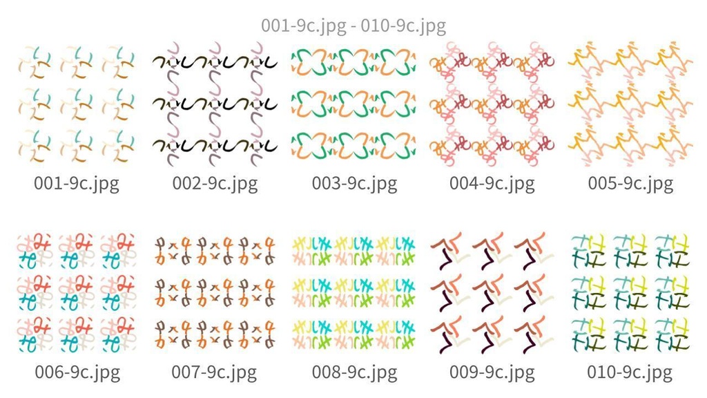 抽象曲線パターン素材集vol.1 Abstract Curve Pattern Assets