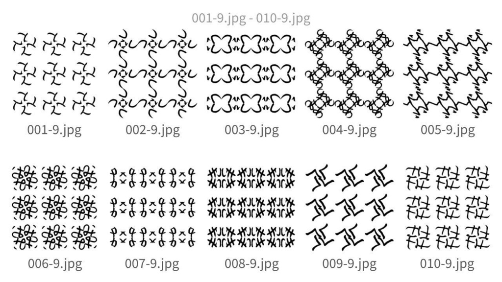 抽象曲線パターン素材集vol.1 Abstract Curve Pattern Assets