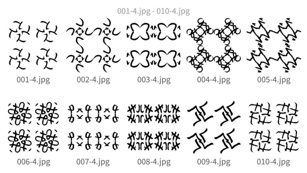 抽象曲線パターン素材集vol.1 Abstract Curve Pattern Assets