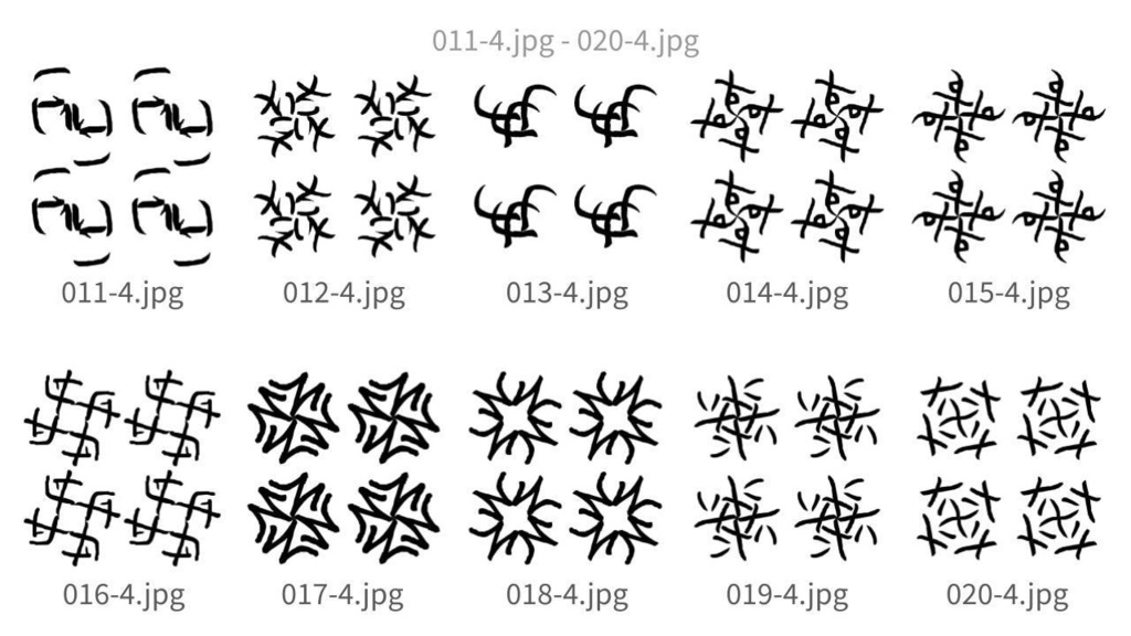 抽象曲線パターン素材集vol.2 Abstract Curve Pattern Assets