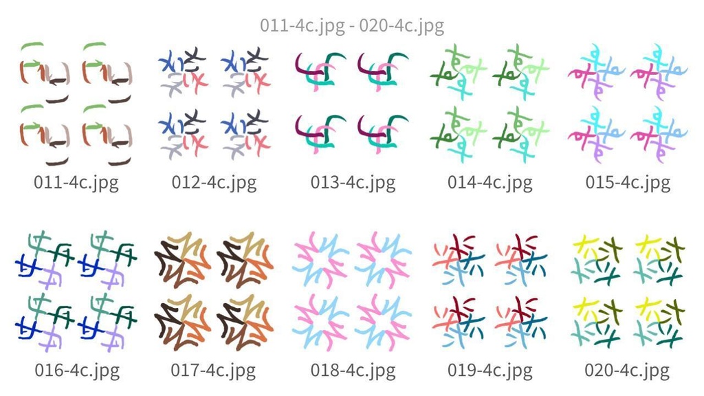 抽象曲線パターン素材集vol.2 Abstract Curve Pattern Assets