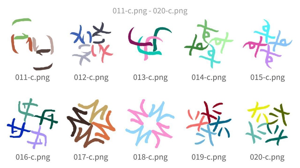 抽象曲線パターン素材集vol.2 Abstract Curve Pattern Assets