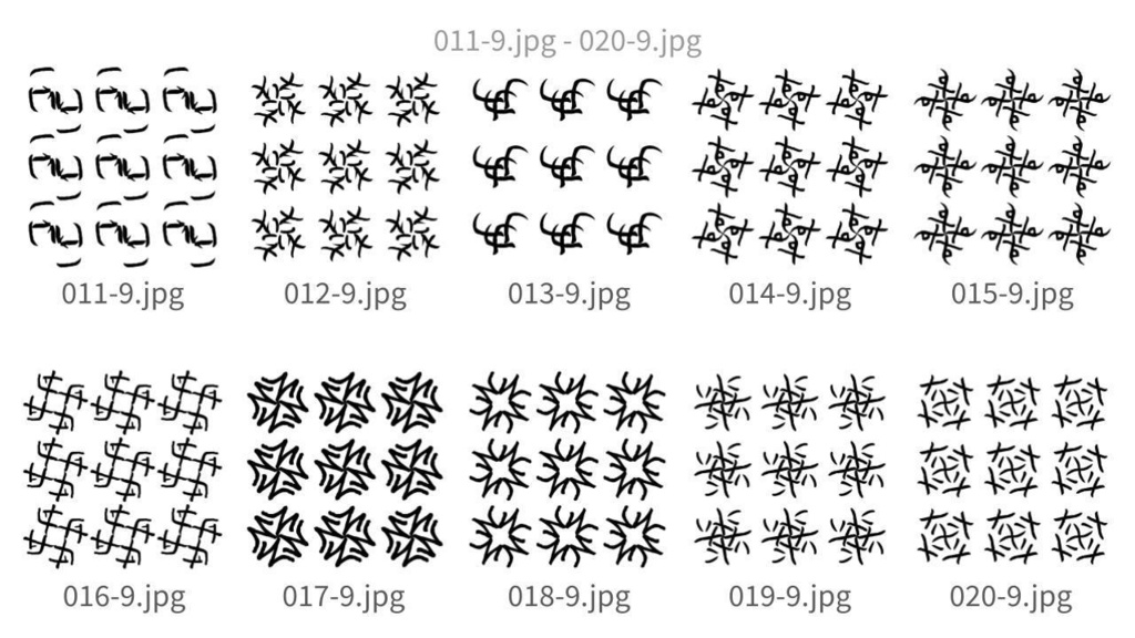抽象曲線パターン素材集vol.2 Abstract Curve Pattern Assets