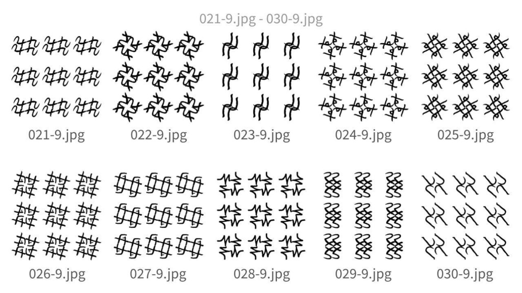 抽象曲線パターン素材集vol.3 Abstract Curve Pattern Assets