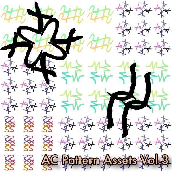 抽象曲線パターン素材集vol.3 Abstract Curve Pattern Assets