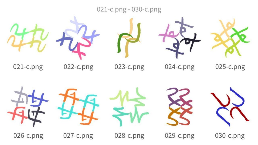 抽象曲線パターン素材集vol.3 Abstract Curve Pattern Assets