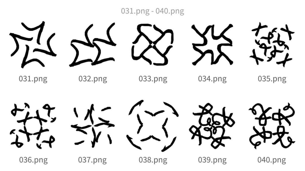 抽象曲線パターン素材集vol.4 Abstract Curve Pattern Assets