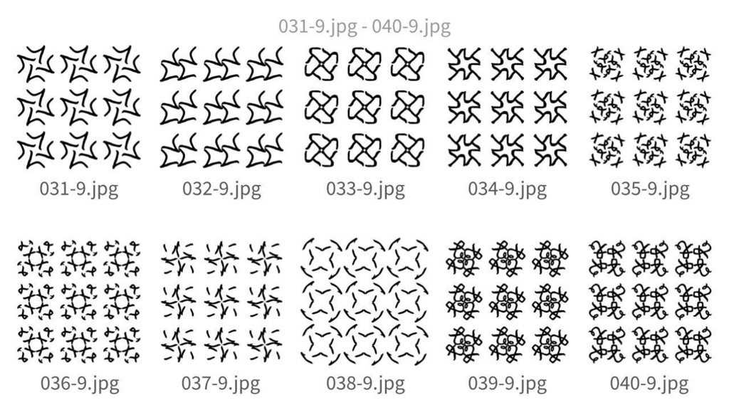 抽象曲線パターン素材集vol.4 Abstract Curve Pattern Assets