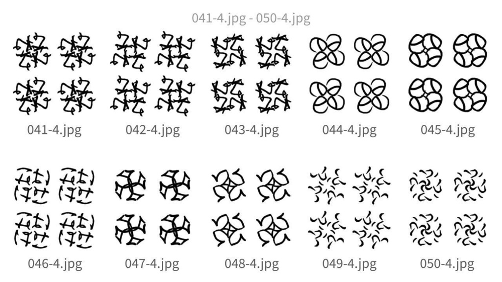 抽象曲線パターン素材集vol.5 Abstract Curve Pattern Assets