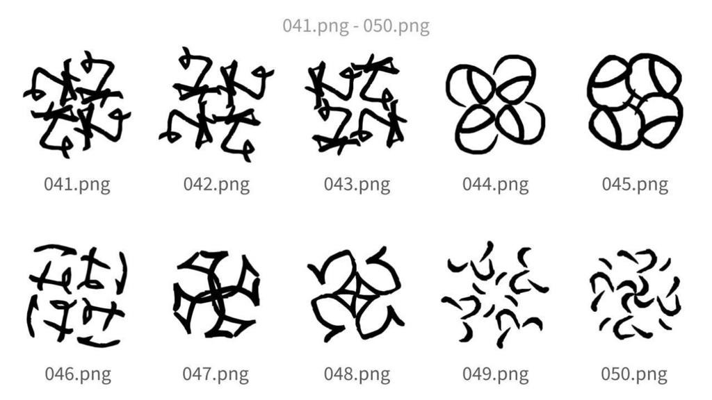 抽象曲線パターン素材集vol.5 Abstract Curve Pattern Assets