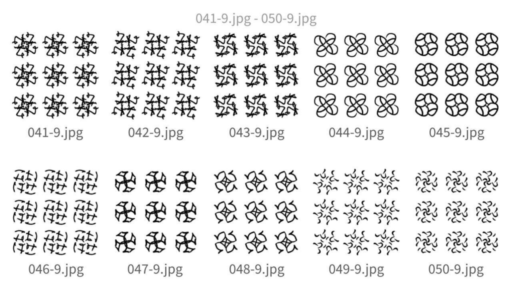 抽象曲線パターン素材集vol.5 Abstract Curve Pattern Assets