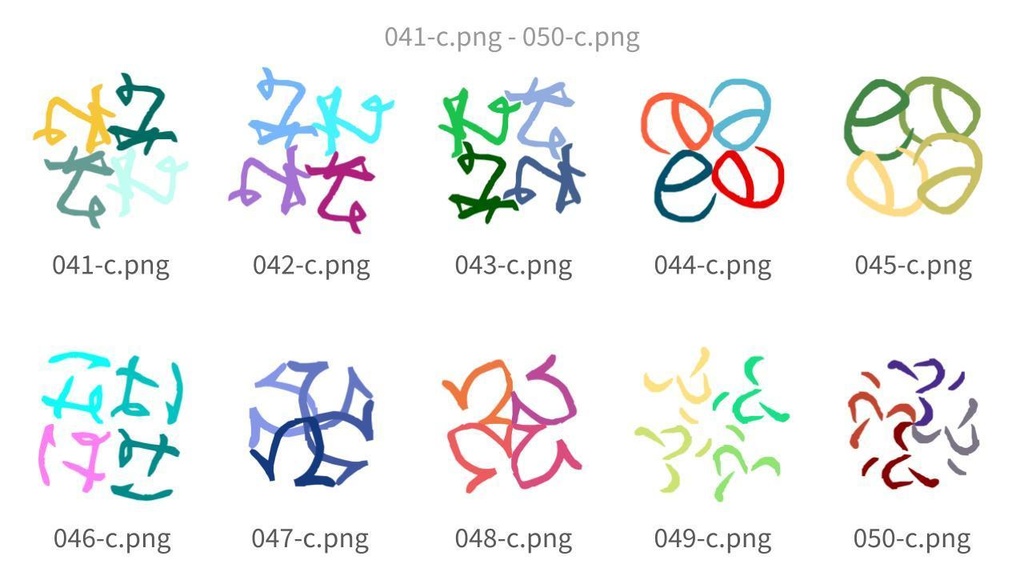 抽象曲線パターン素材集vol.5 Abstract Curve Pattern Assets