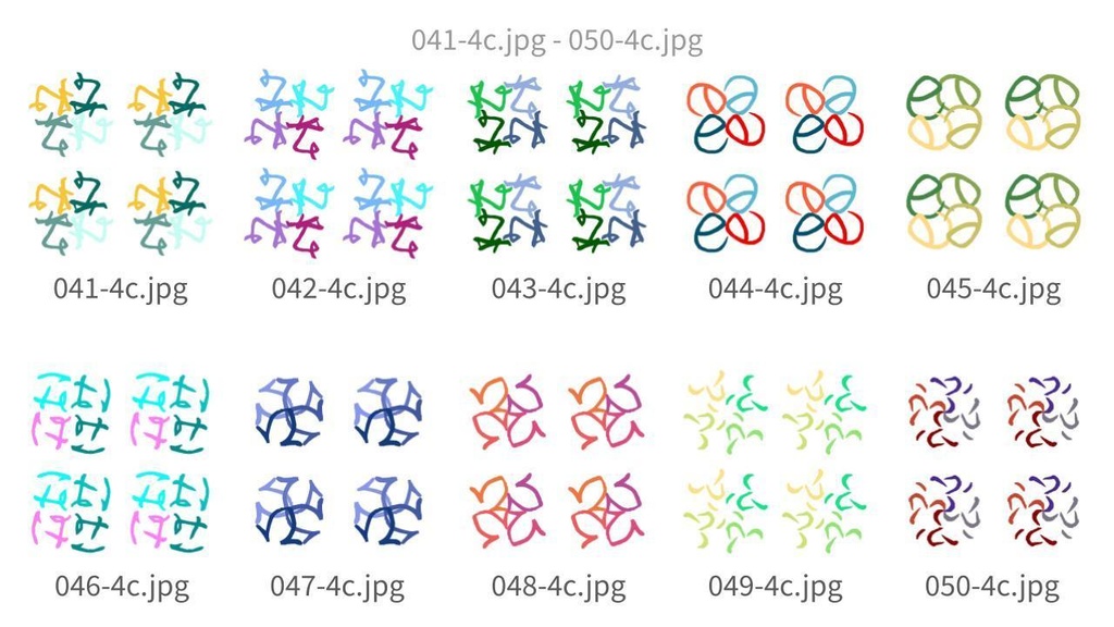 抽象曲線パターン素材集vol.5 Abstract Curve Pattern Assets
