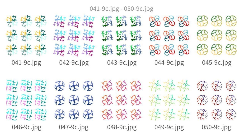 抽象曲線パターン素材集vol.5 Abstract Curve Pattern Assets