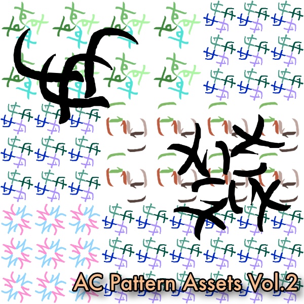 抽象曲線パターン素材集Vol.1〜5 Abstract Curve Pattern Assets Bundle