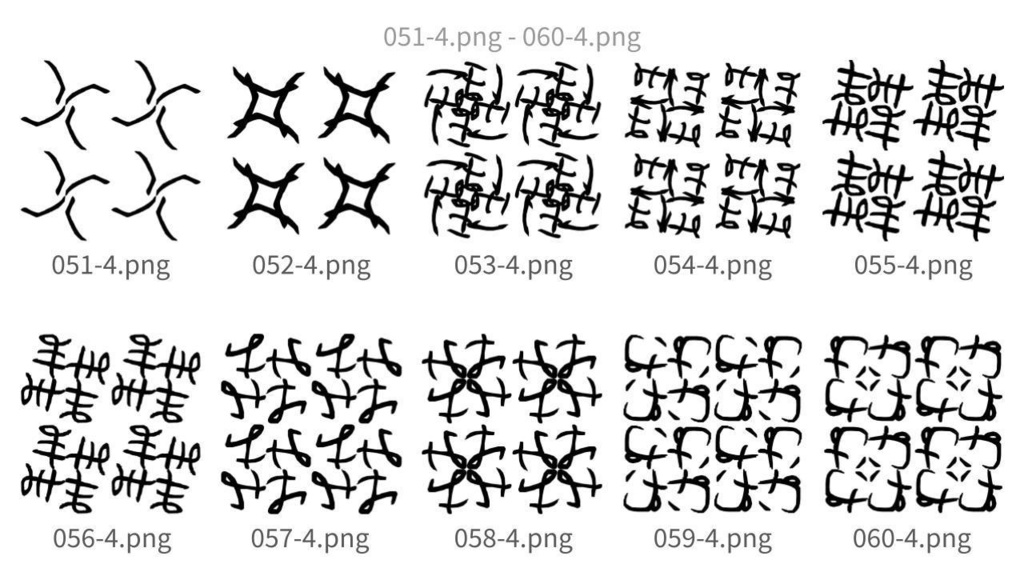 抽象曲線パターン素材集vol.6 Abstract Curve Pattern Assets