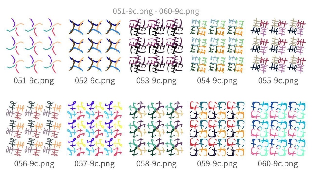 抽象曲線パターン素材集vol.6 Abstract Curve Pattern Assets