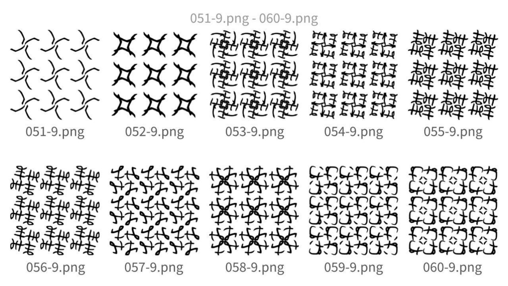 抽象曲線パターン素材集vol.6 Abstract Curve Pattern Assets