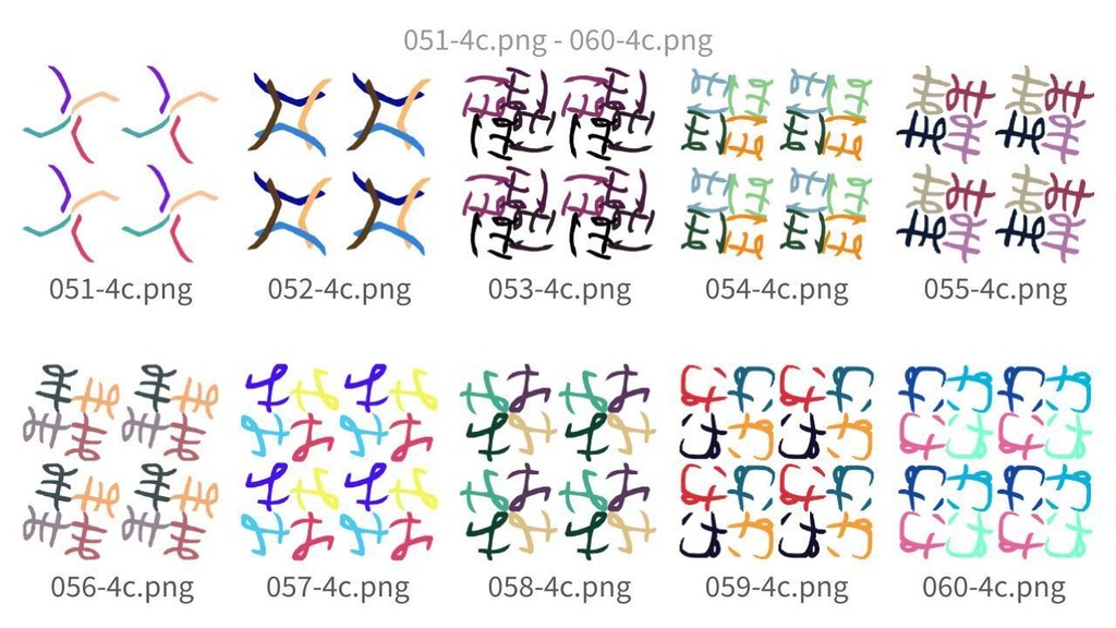 抽象曲線パターン素材集vol.6 Abstract Curve Pattern Assets