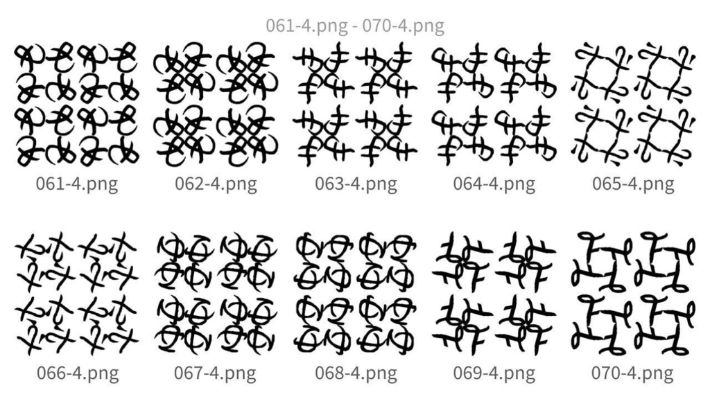 抽象曲線パターン素材集vol.7 Abstract Curve Pattern Assets