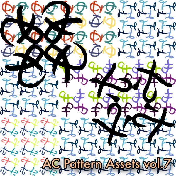 抽象曲線パターン素材集vol.7 Abstract Curve Pattern Assets