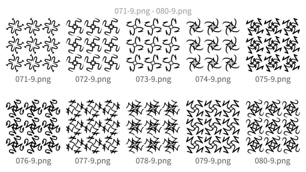 抽象曲線パターン素材集vol.8 Abstract Curve Pattern Assets